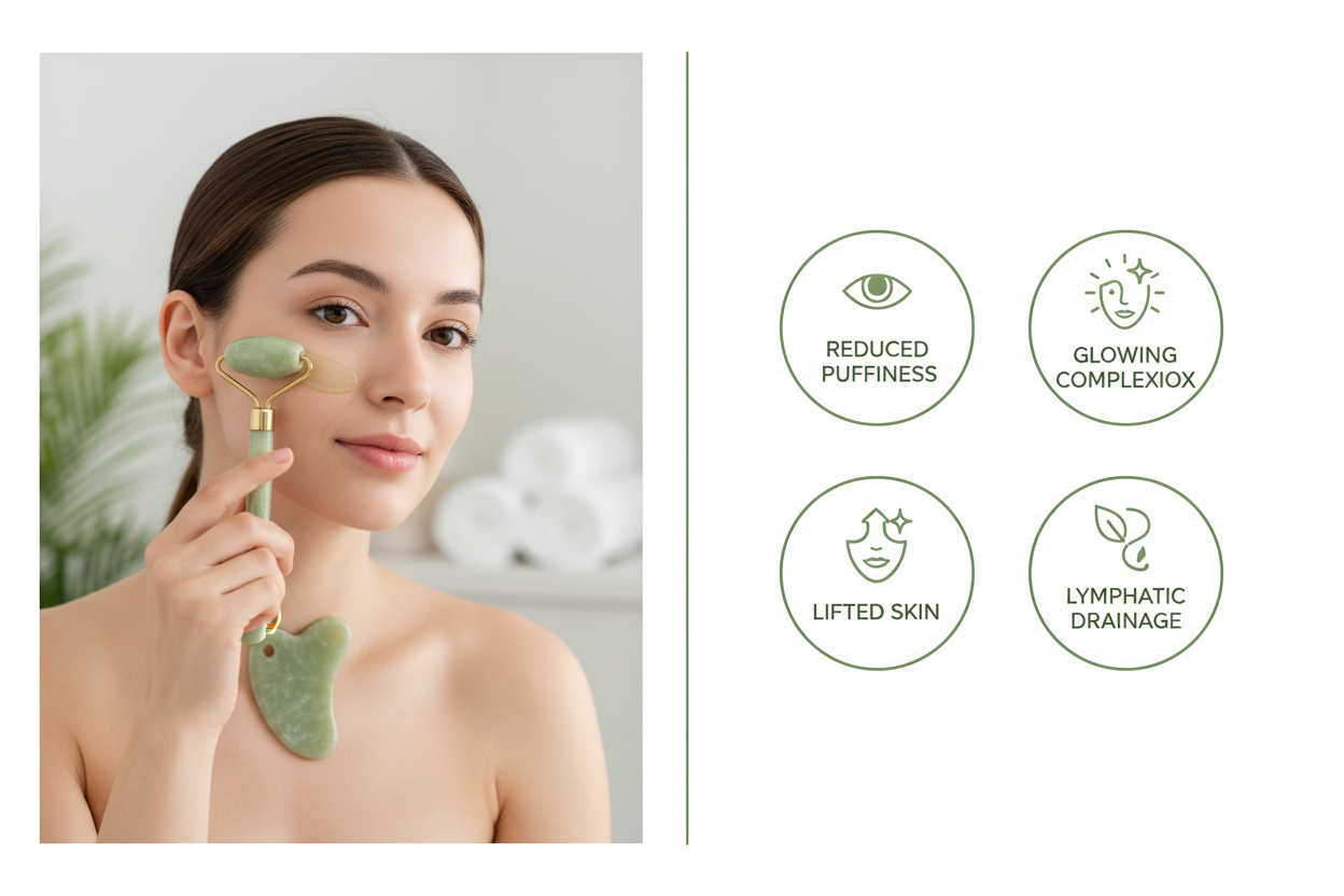 Kit Gua Sha et Rouleau de Jade - Bénéfices