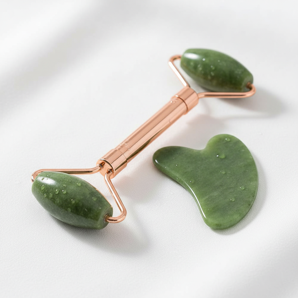 Kit Gua Sha et Rouleau de Jade - Vue produit